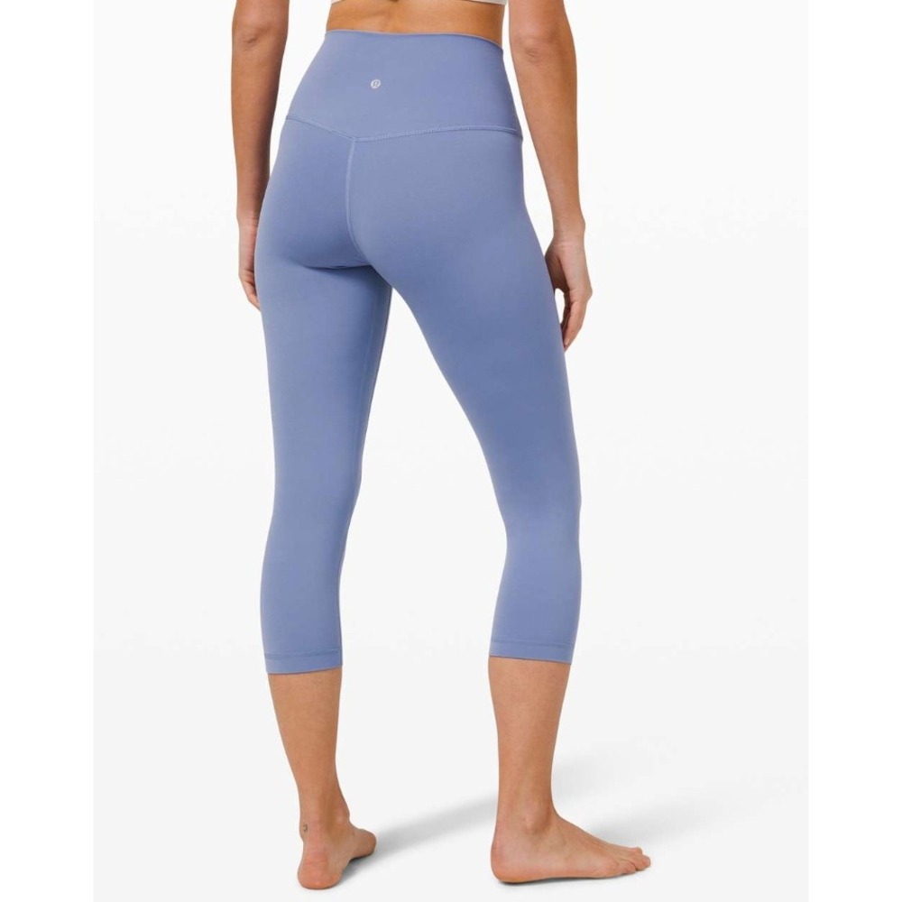 Lululemon Align Crop 21 Womens 20 High Rise Leggings Nulu Yoga Periwinkle Blue